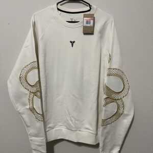 Kobe Year of Mamba Thermal Crewneck White HQ4697-133 Men’s Size Large